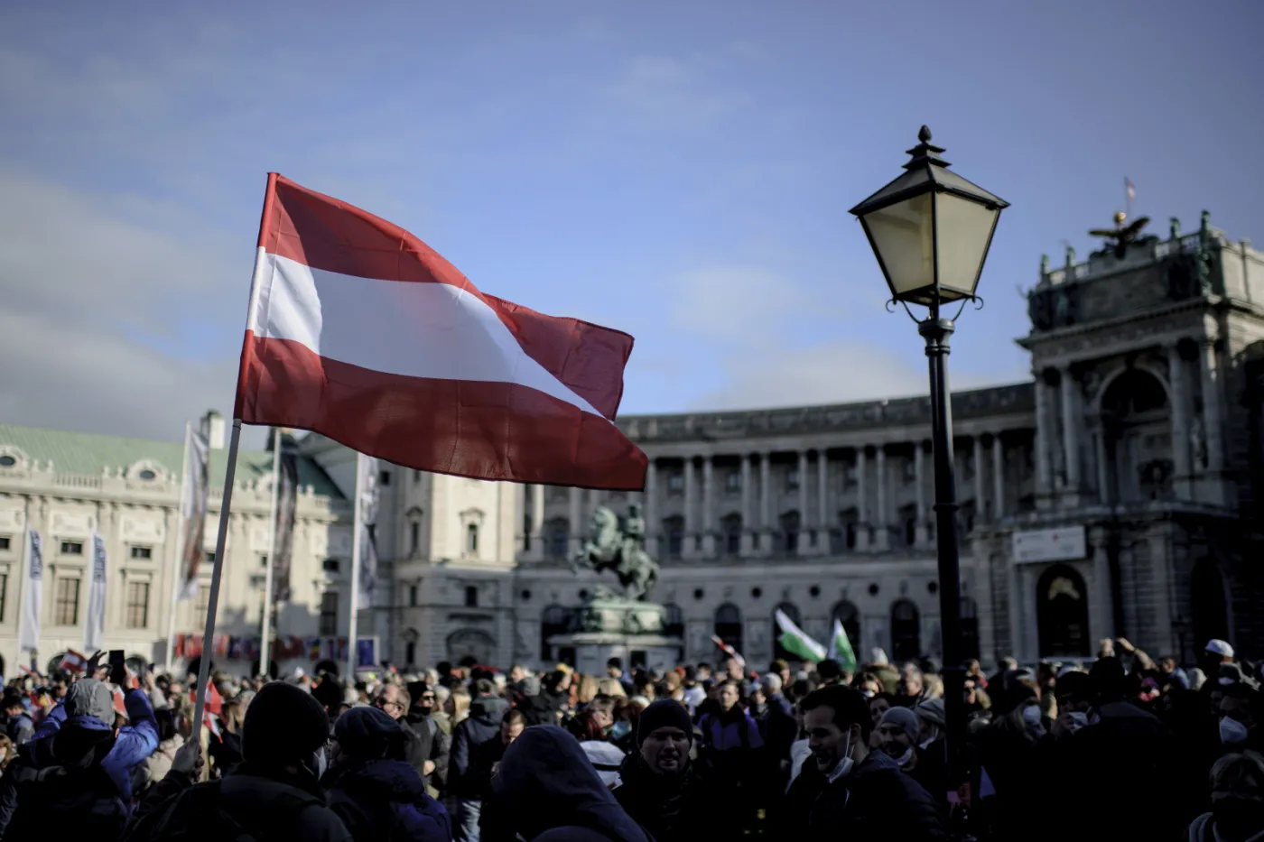 Demonstration against coronavirus meassuers in Vienna
