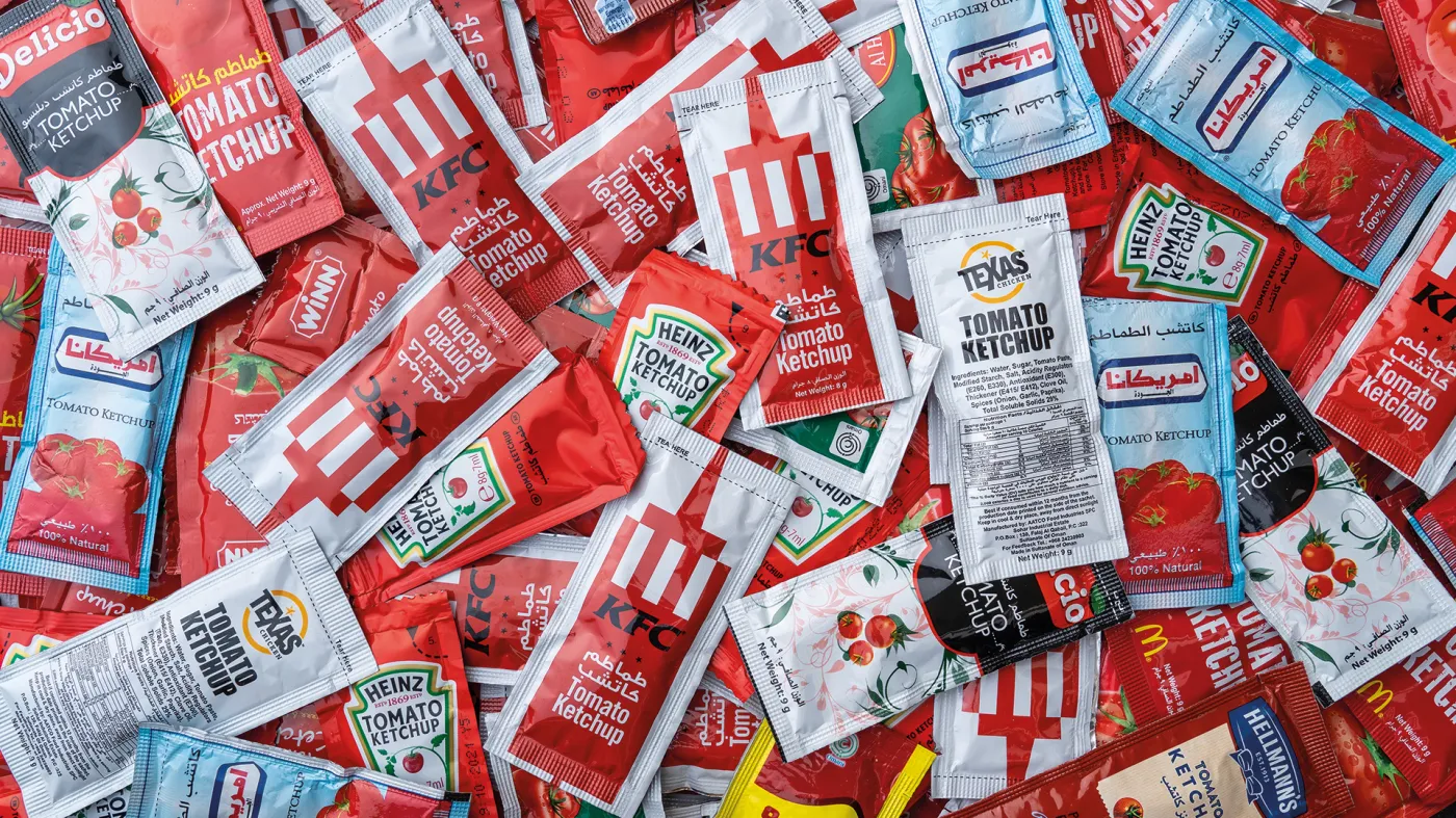 Saszetki, Ketchup