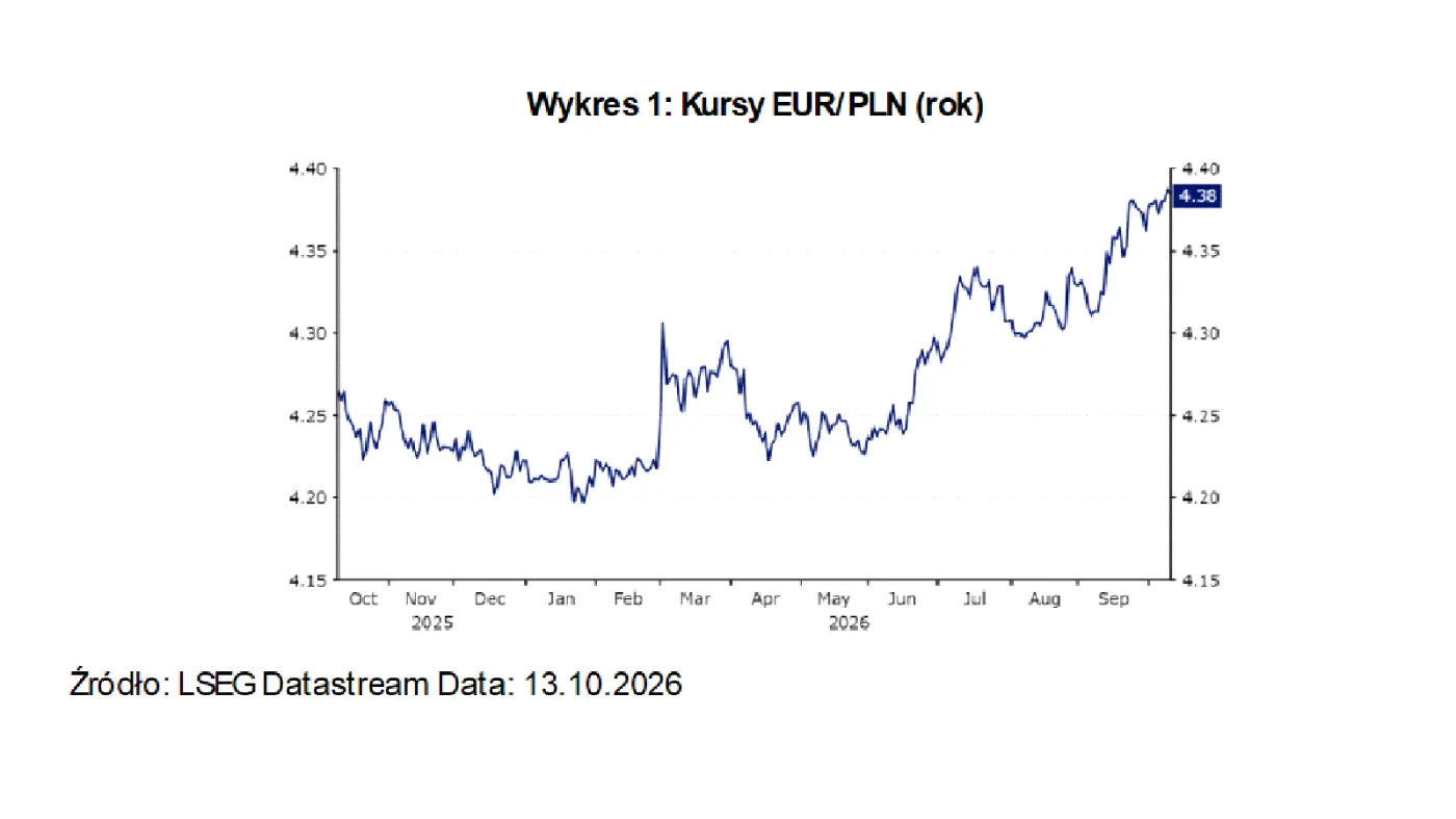 Kurs EUR/PLN (rok)