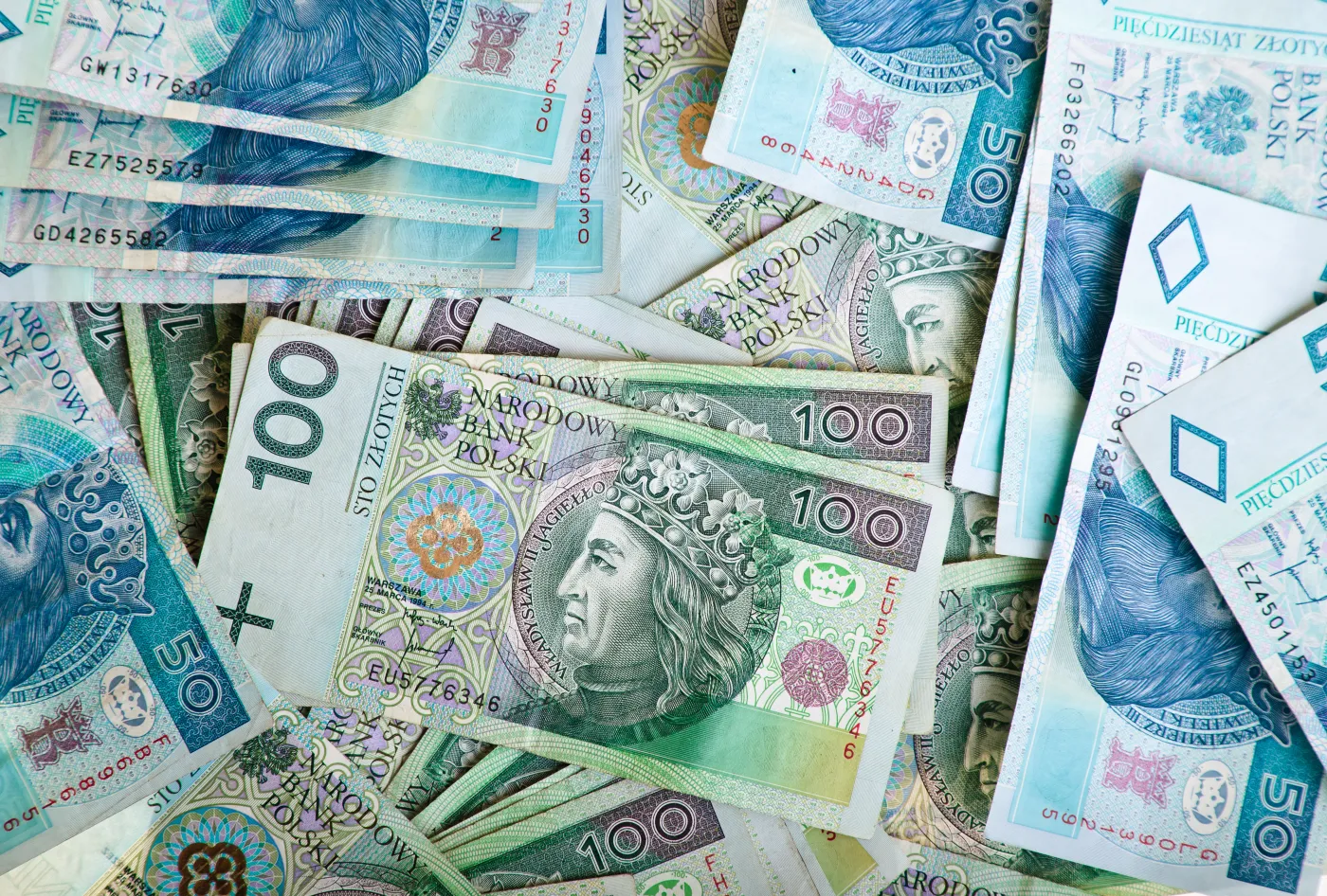 pieniądze, polski złoty, banknoty