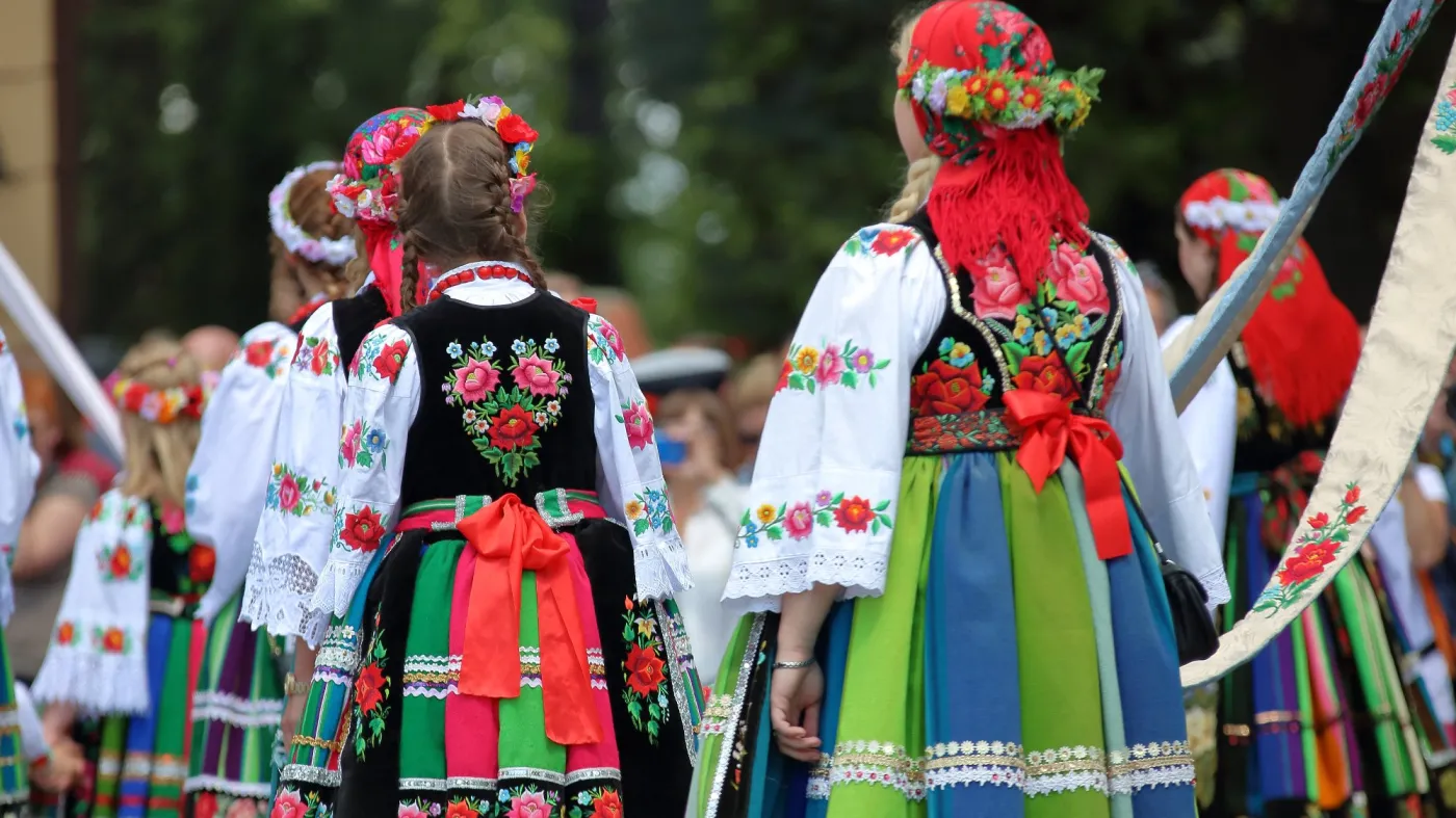 polski strój ludowy, dożynki