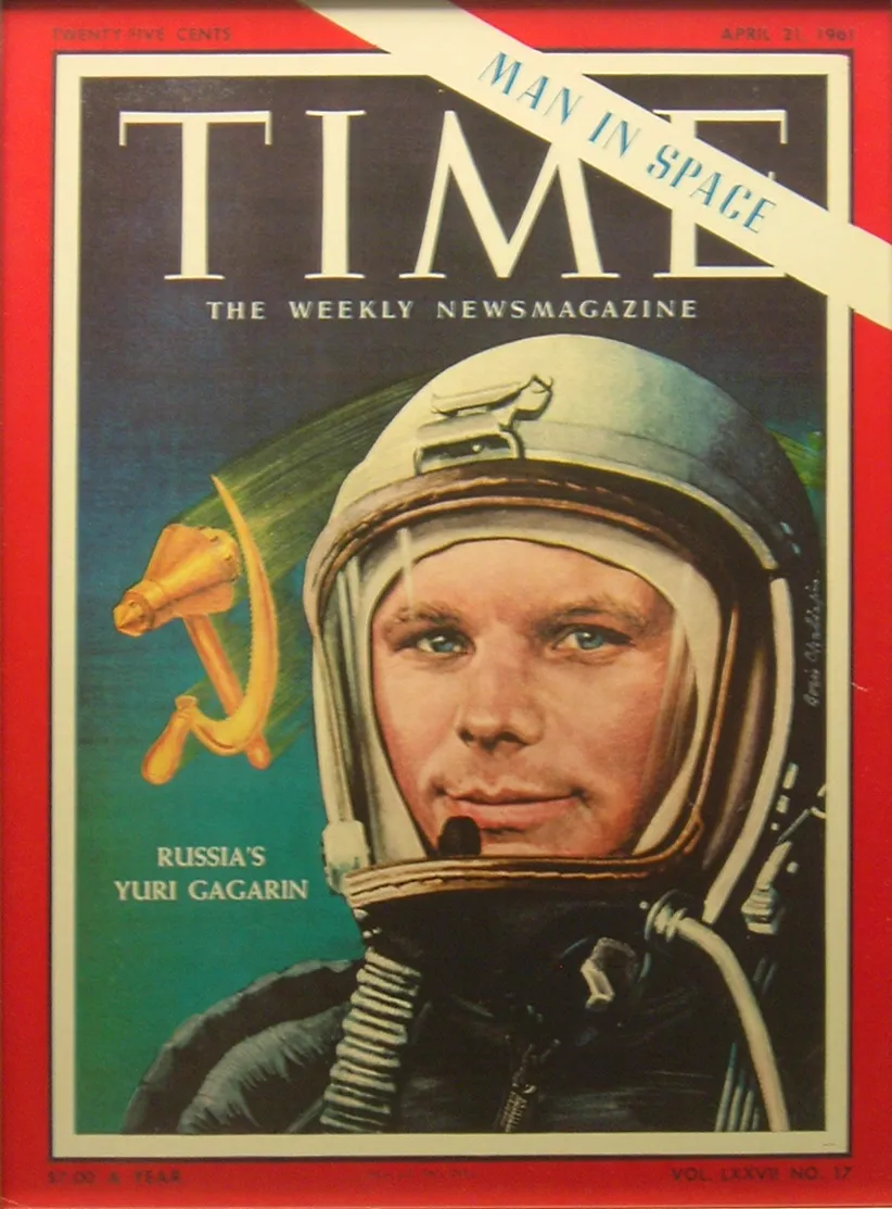 Juri Gagarin na okładce tygodnika Time. fot. flickr/Gruenemann