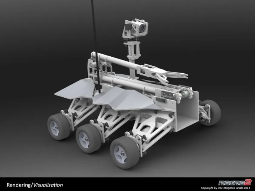 Projekt Magma2, który zwyciężył w międzynarodowych zawodach University Rover Challenge (URC) w USA.  fot. Wydział Mechaniczny Politechniki Białostockiej i stowarzyszenie Mars Society Polska. 