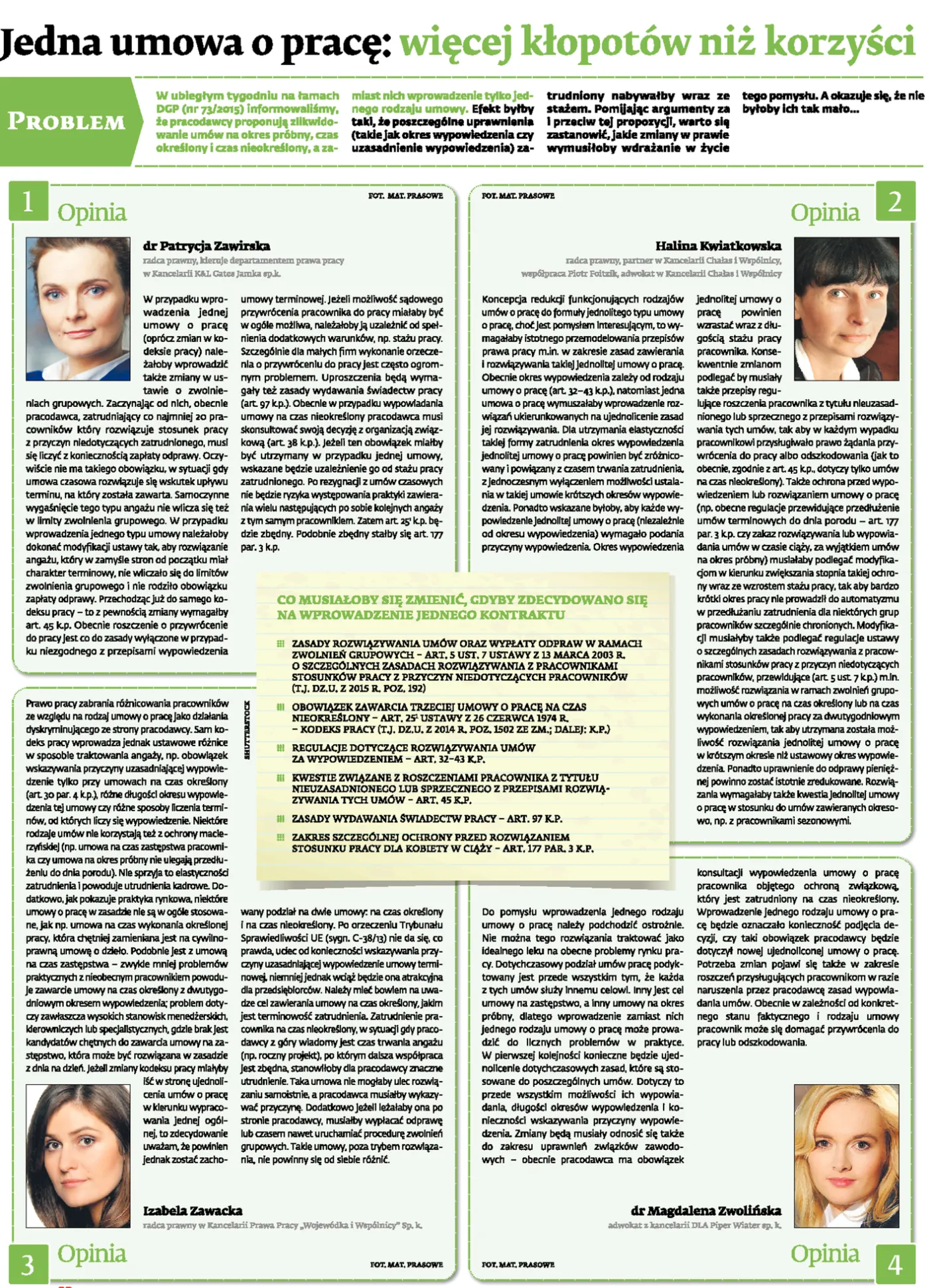 Jedna umowa o pracę: Więcej kłopotów niż korzyści