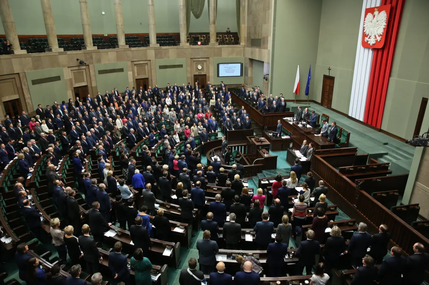 Warszawa, 30.12.2015. Sala obrad, podczas posiedzenia Sejmu, 30 bm. (mr) PAP/Rafał Guz 