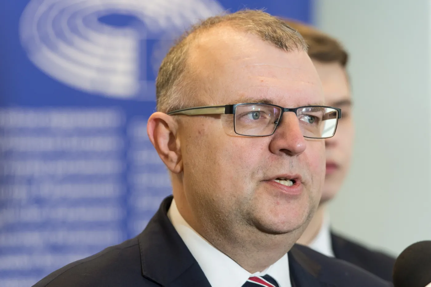 Europoseł Kazimierz M. Ujazdowski podczas konferencji prasowej we Wrocławiu. 