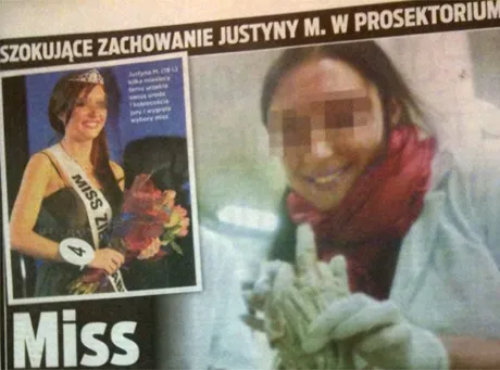 Miss Pabianic bawi się... zwłokami