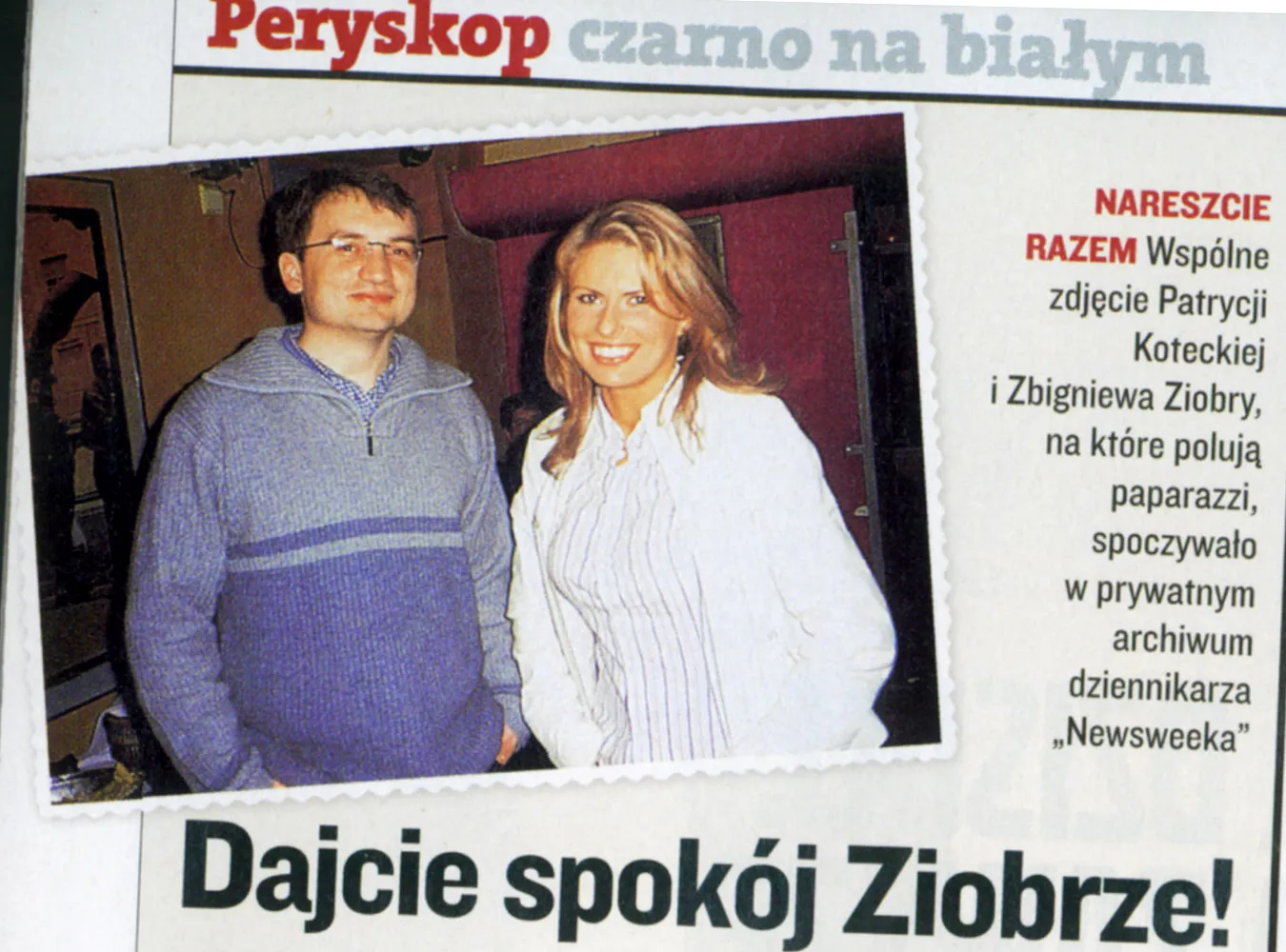 Jest wspólne zdjęcie Ziobry i Koteckiej