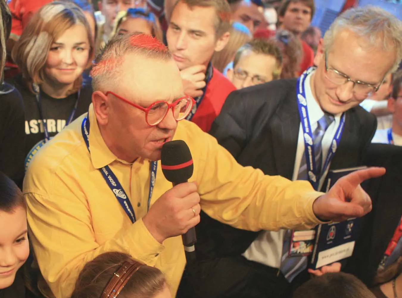 Jurek Owsiak podczas ubiegłorocznego finału Orkiestry