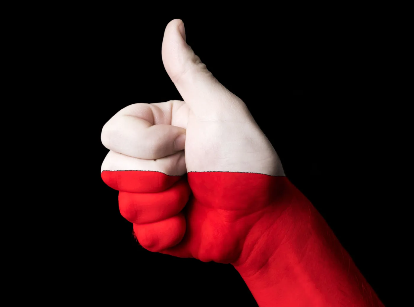 polska kciuk flaga