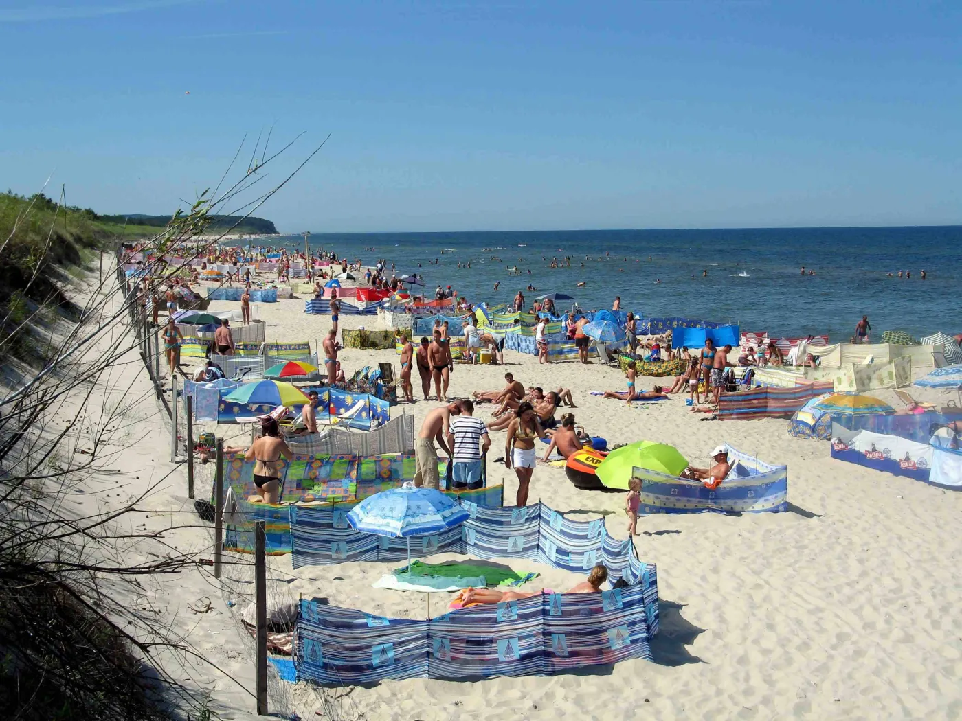 Parawany na plaży