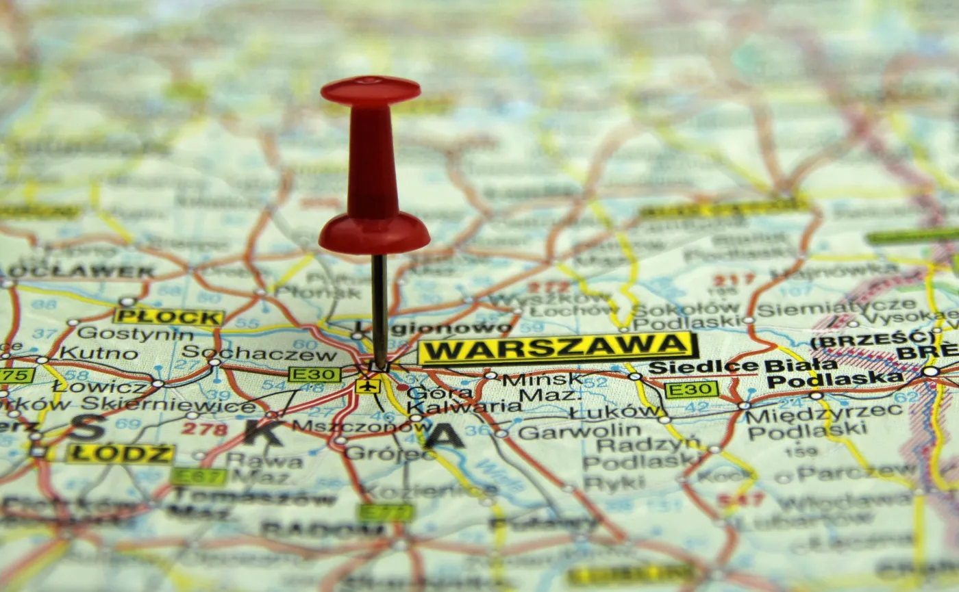 Warszawa na mapie