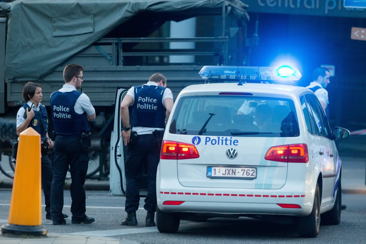 Okolice Dworca Centralnego w Brukseli