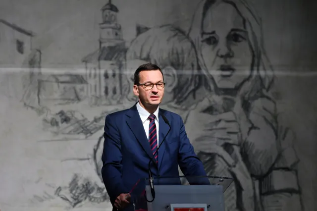 Morawiecki w Wieluniu: Tu objawił się barbarzyński zamysł Niemców