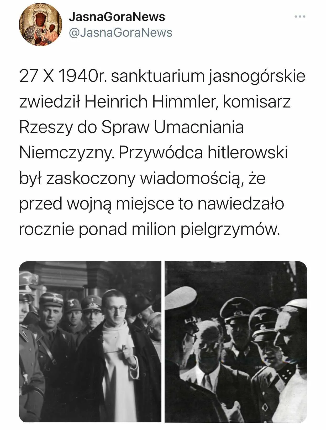 Wpis na Twitterze
