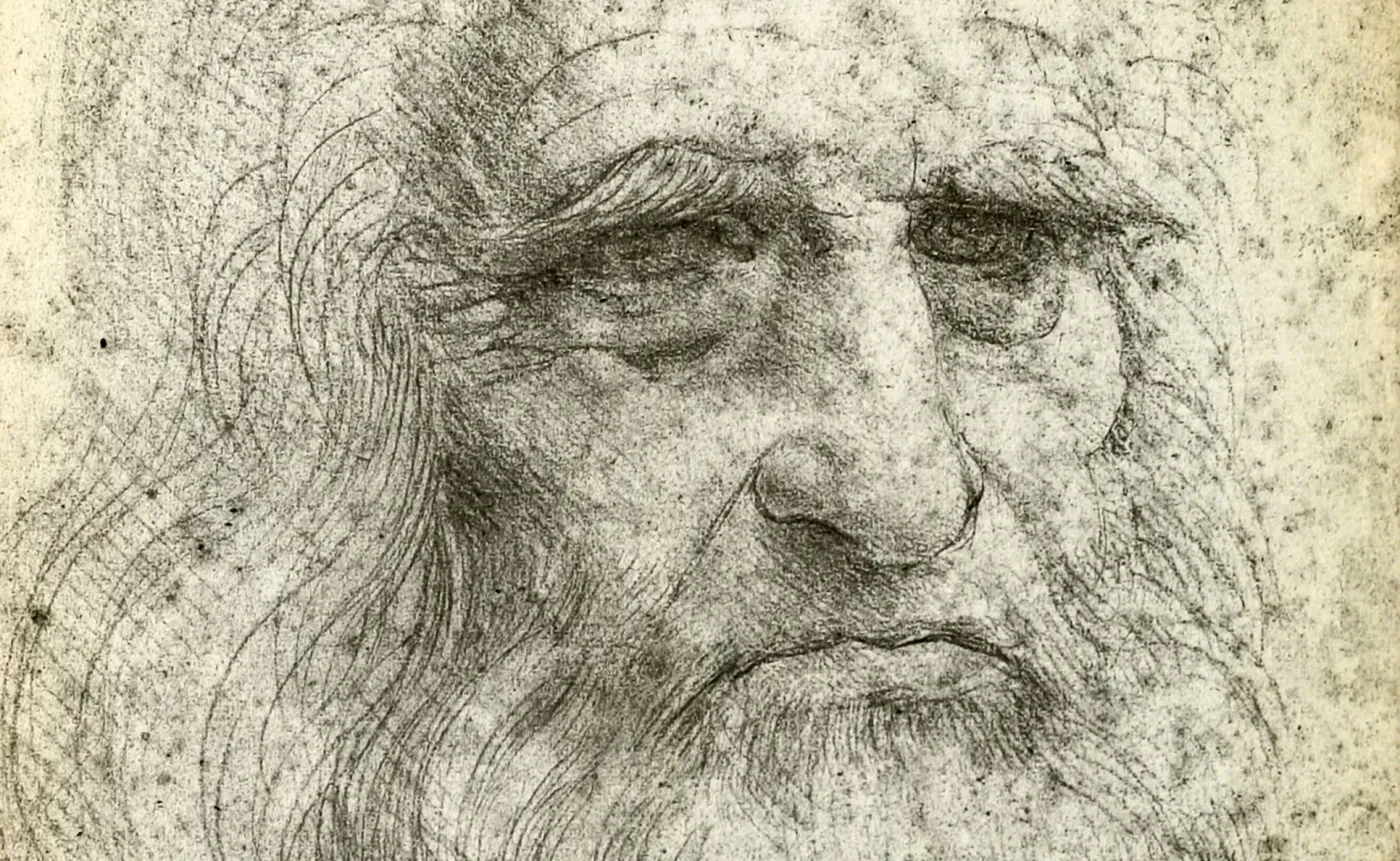 Leonardo da Vinci. Autoportret z 1512 roku