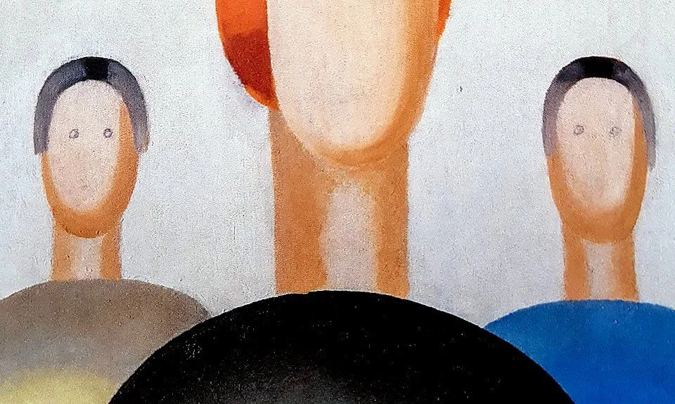 Obraz namalowany przez uczennicę Malewicza "poprawił" ochroniarz galerii. Dorysował oczy