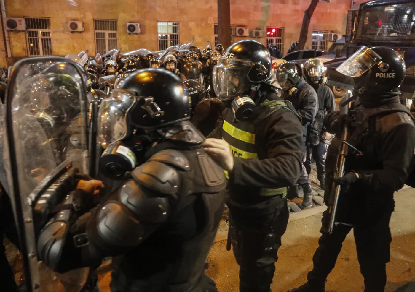 Policja w Tbilisi 