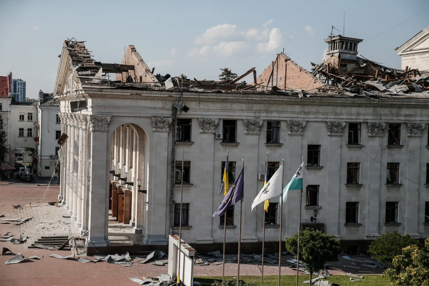 Missile strike in Chernihiv