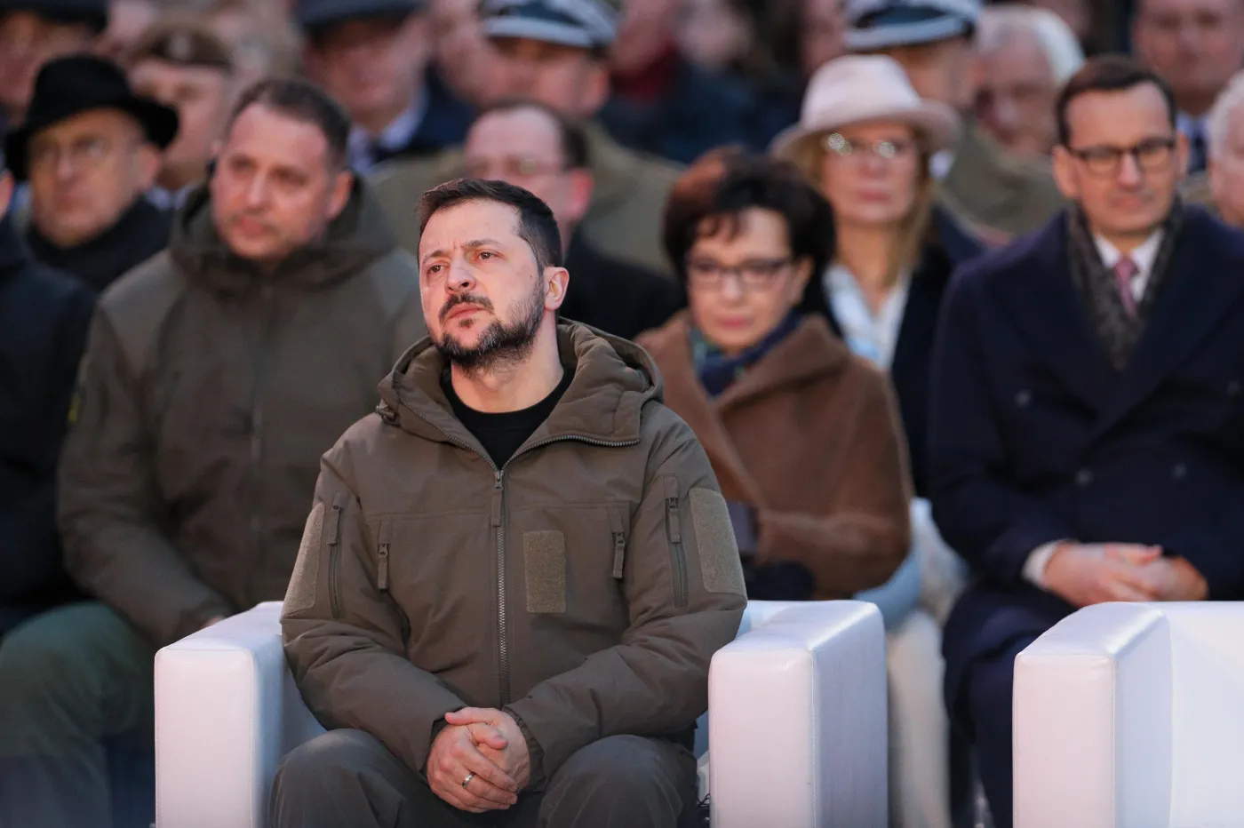 Wołodymyr Zełenski, Elżbieta Witek, Mateusz Morawiecki