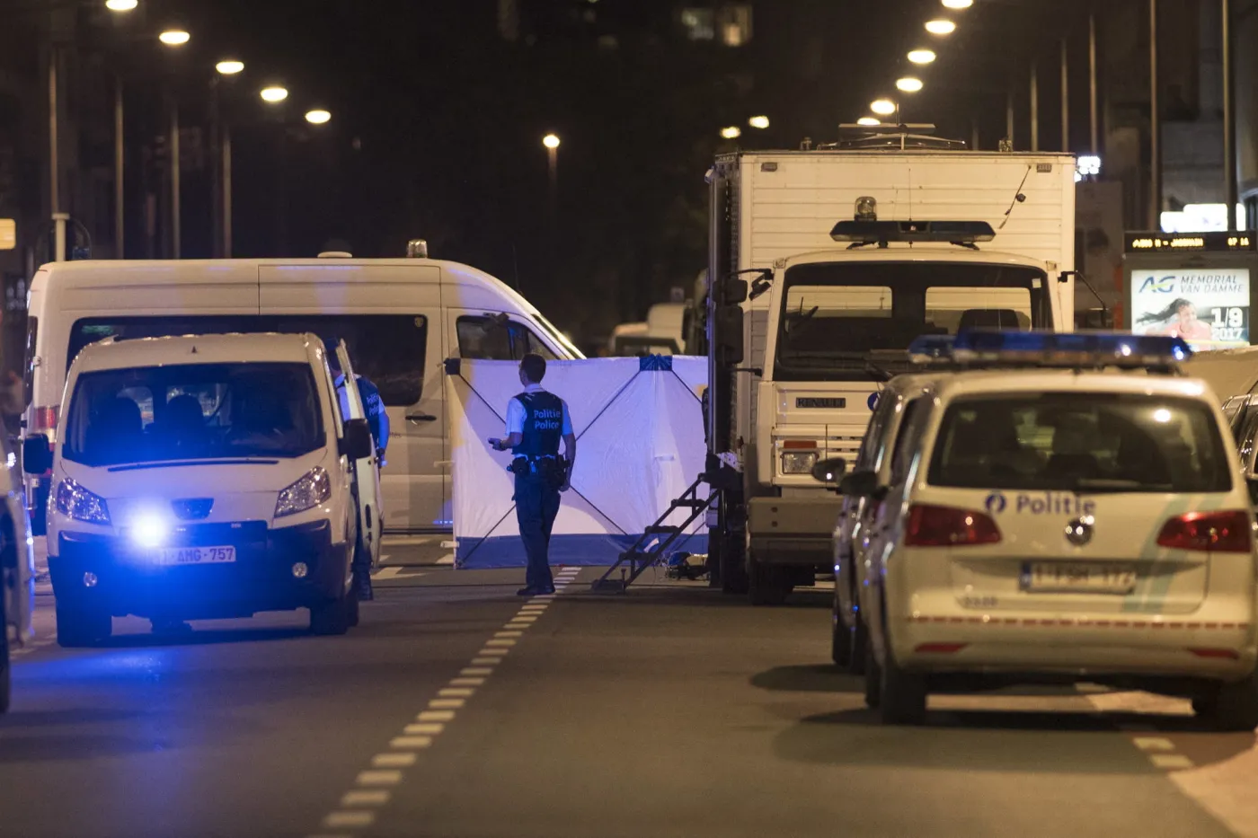 the scene where a man attacked soldiers with a knife