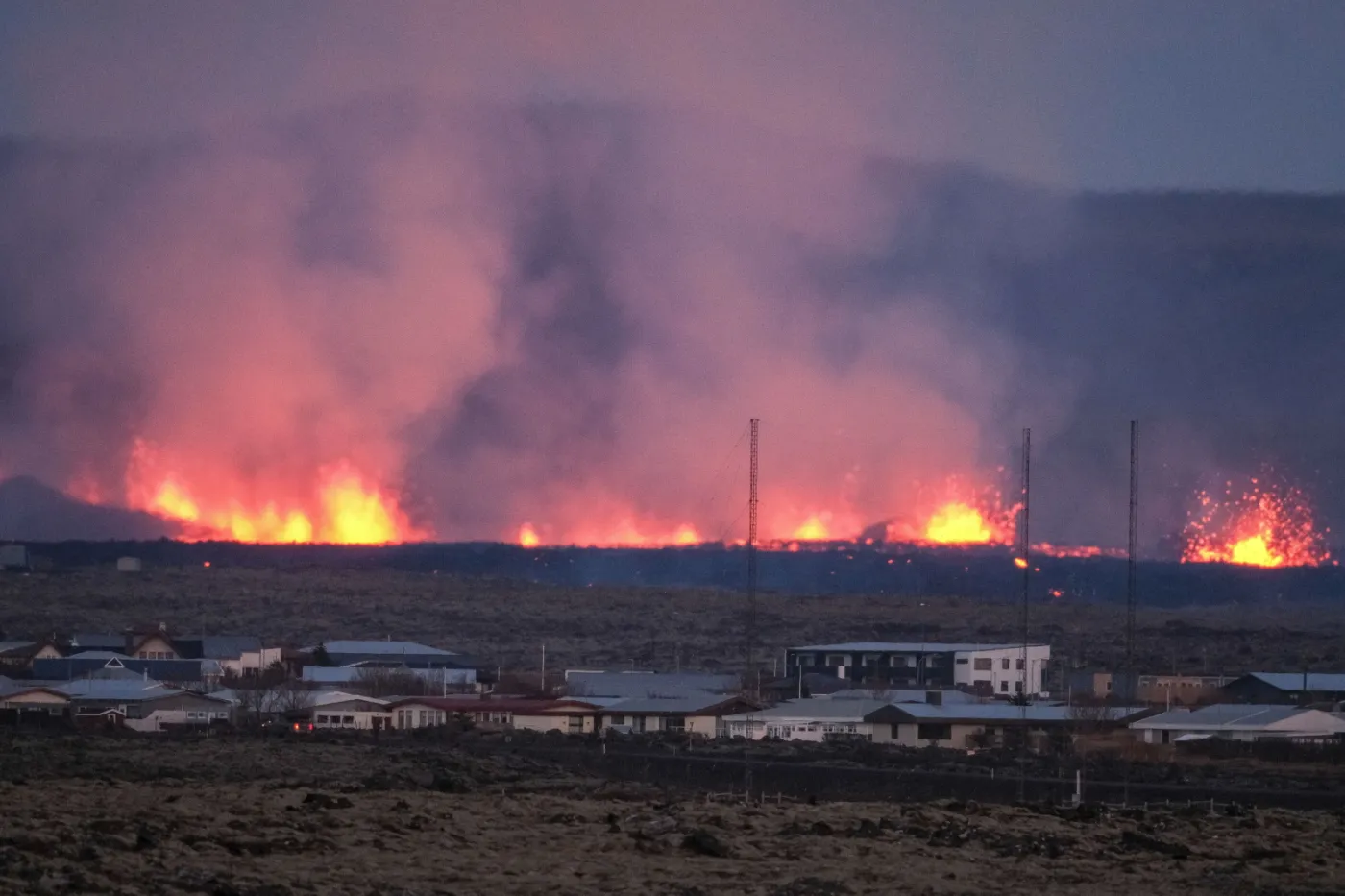 Grindavik, Islandia, wulkan, erupcja