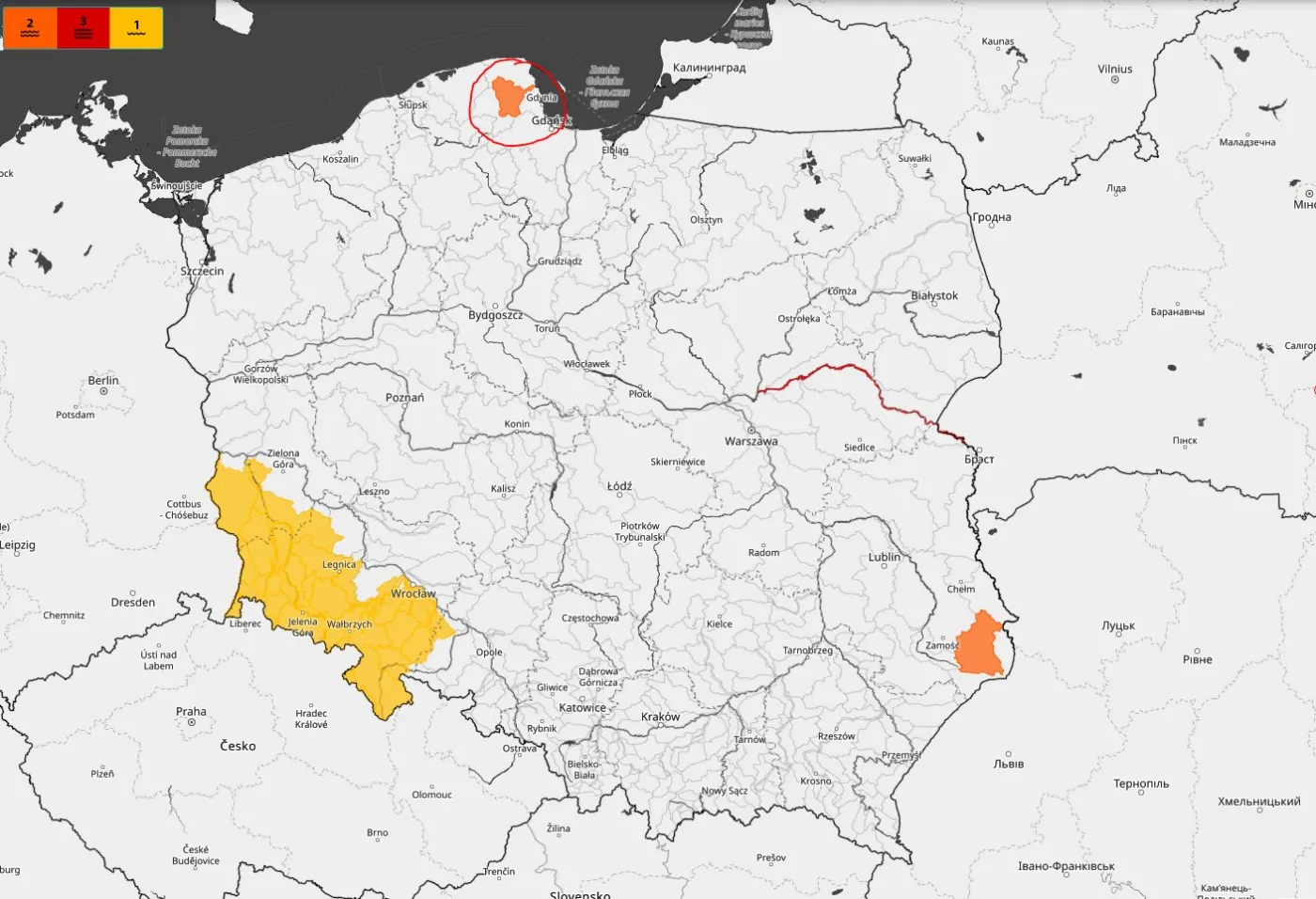 Mapa IMGW