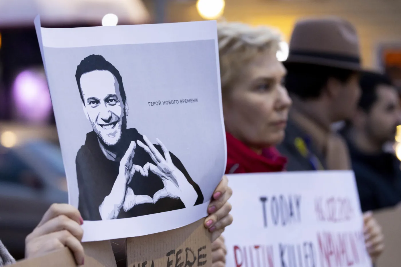 Vigil in Rome following Alexey Navalny's death