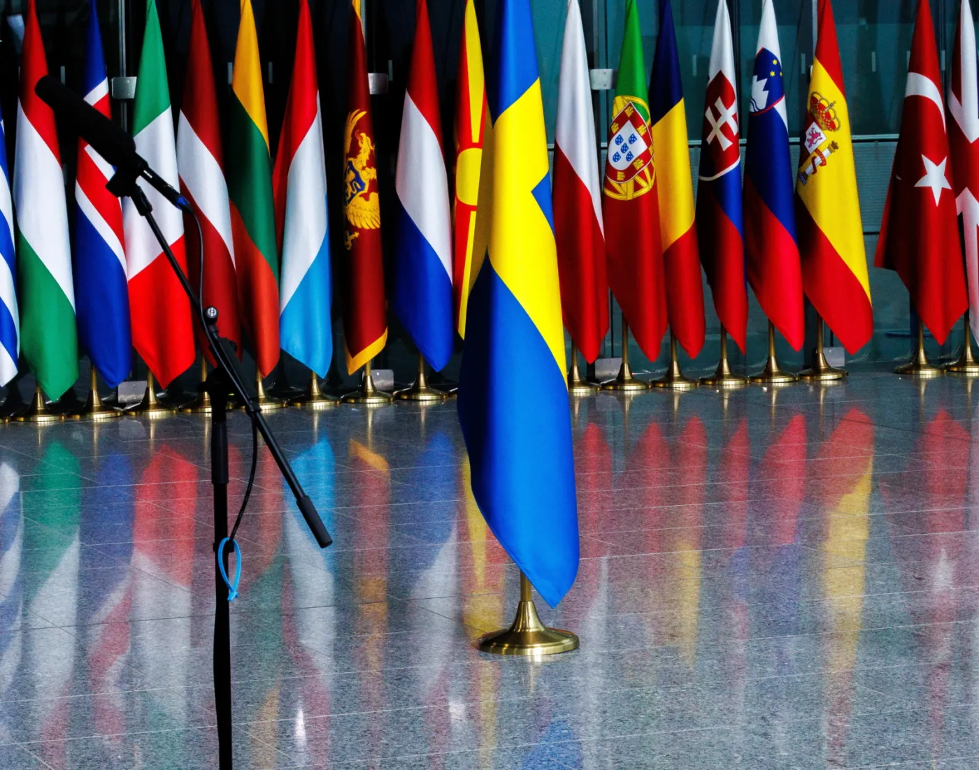 Flag-raising ceremony to mark Sweden's accession to NATO