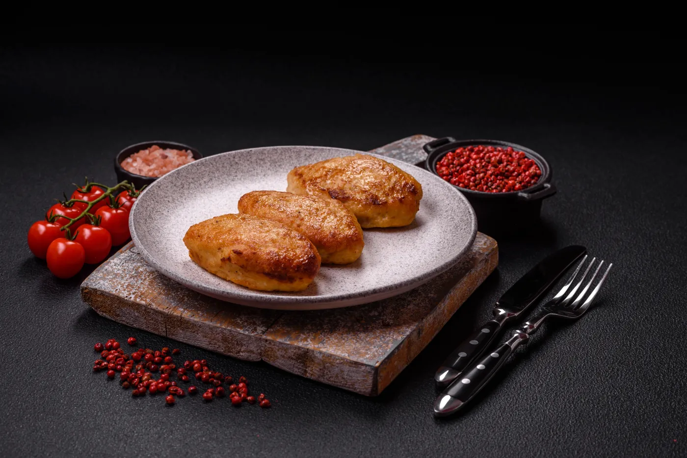 Delicious,Fresh,Fried,Minced,Fish,Cutlets,With,Spices,And,Herbs