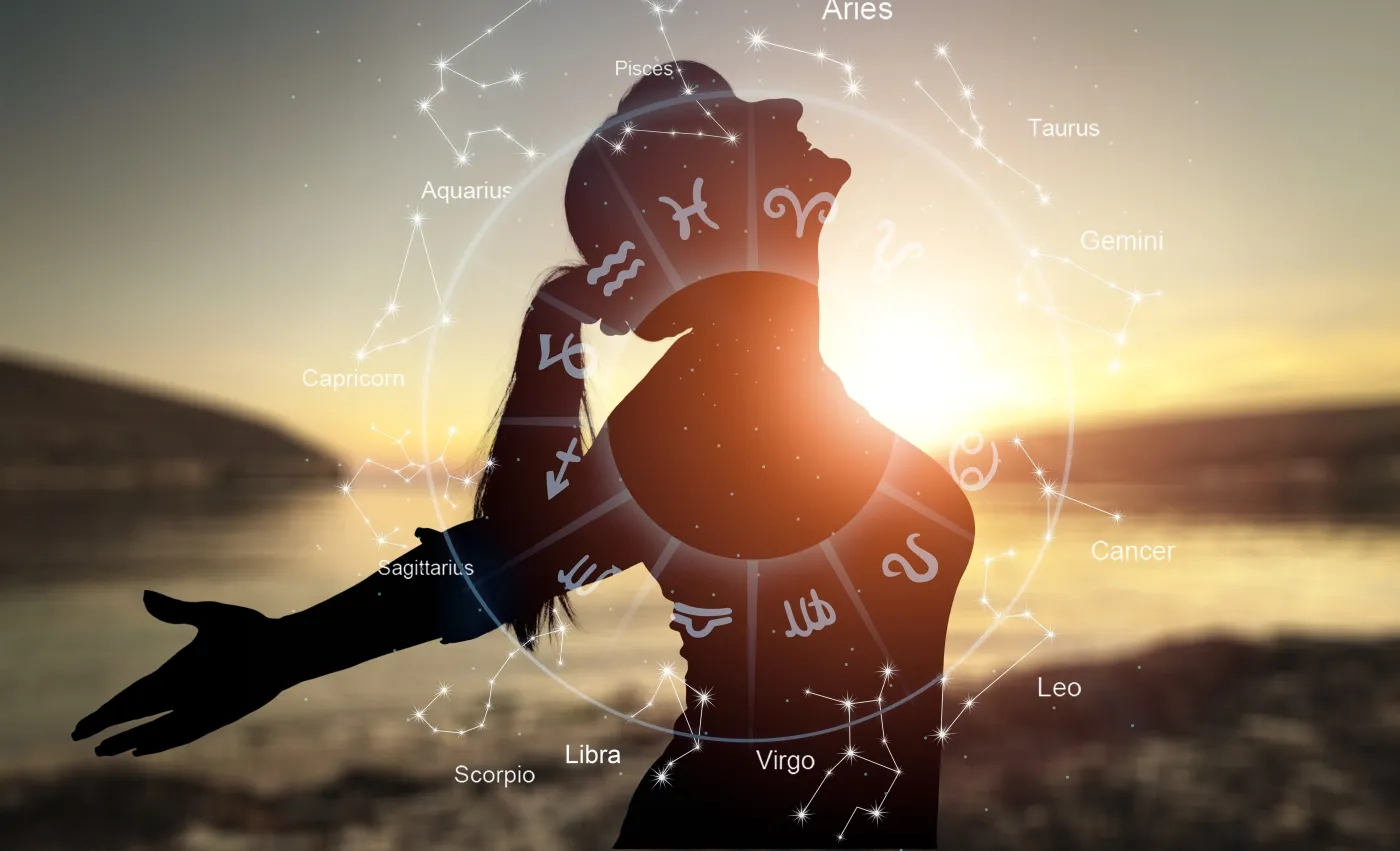 Concept,Of,Horoscope,,Happy,Person,And,Zodiac,Sign