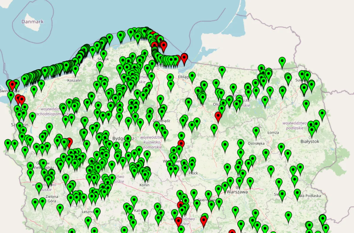 Mapa sinic 2025