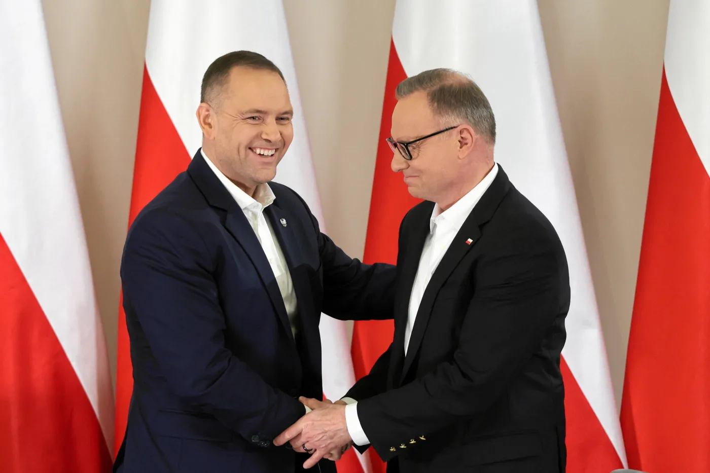 Spotkanie Karola Nawrockiego i Andrzeja Dudy wokól ksiazki ,,To ja. Andrzej Duda”