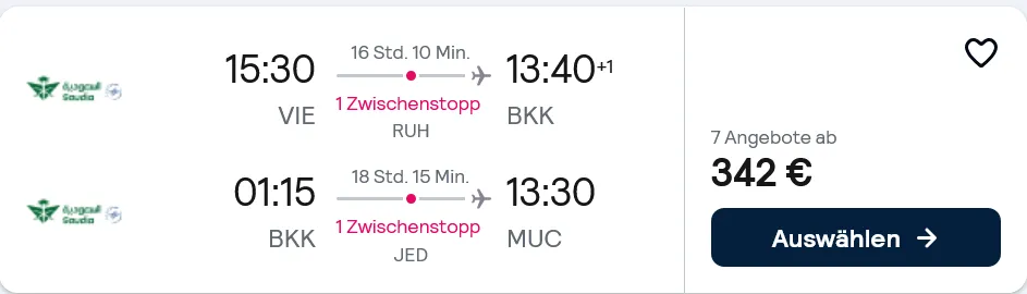 Loty do Bangkoku na SkyScanner.de