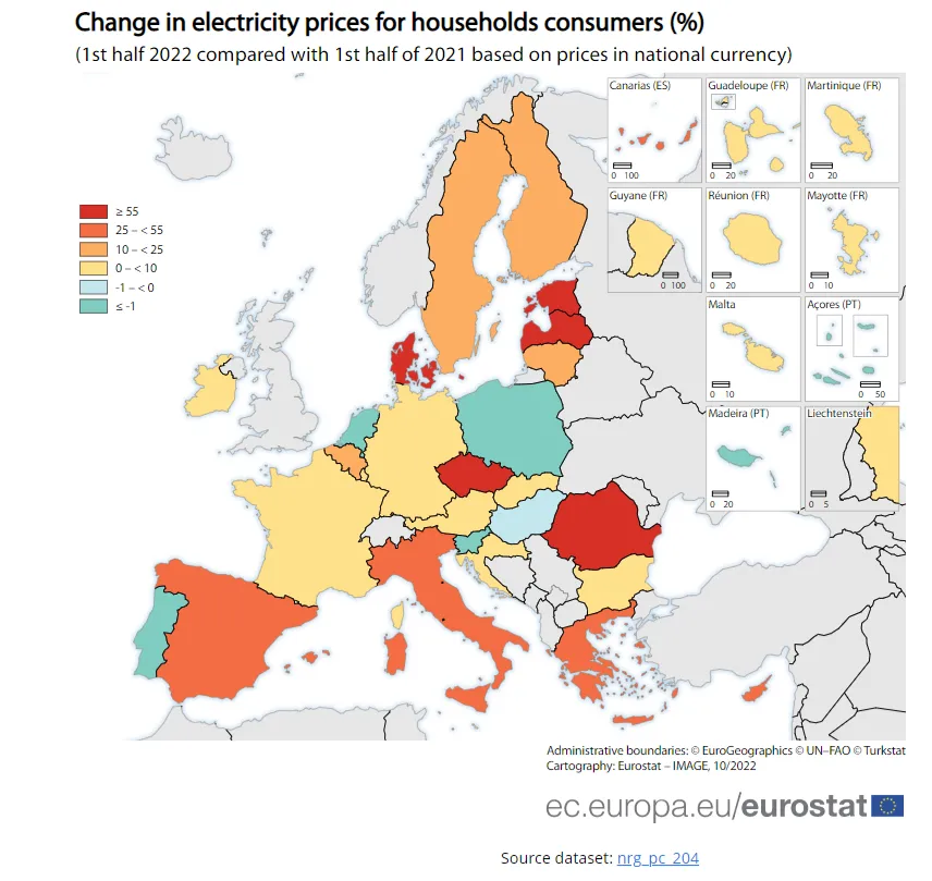 Ceny prądu i gazu w Europie. Gdzie najtaniej, a gdzie najdrożej? [MAPA]