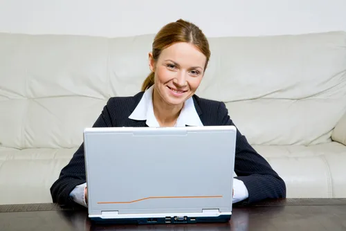 kobieta, laptop