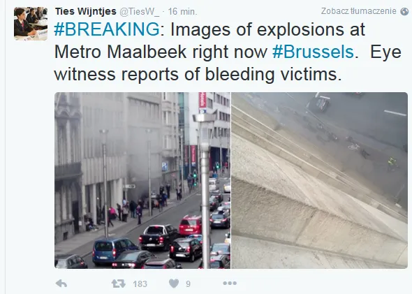 metro wybuch bruksela