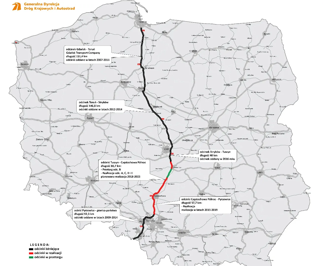 Z wybrzeża do granicy z Czechami w 6 godzin. Oto stan prac nad autostradą A1 [ZDJĘCIA]