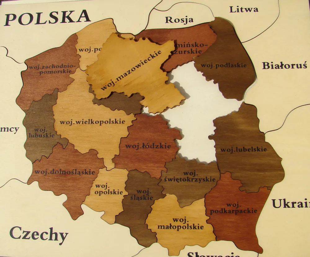 Mapa Polski, puzzle, fot. Malgorzata Kistryn 
