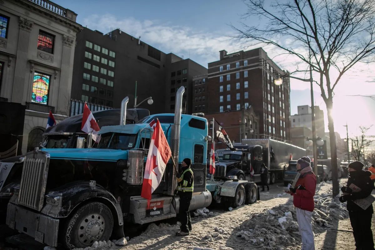 Ciężarówki protest Ottawa