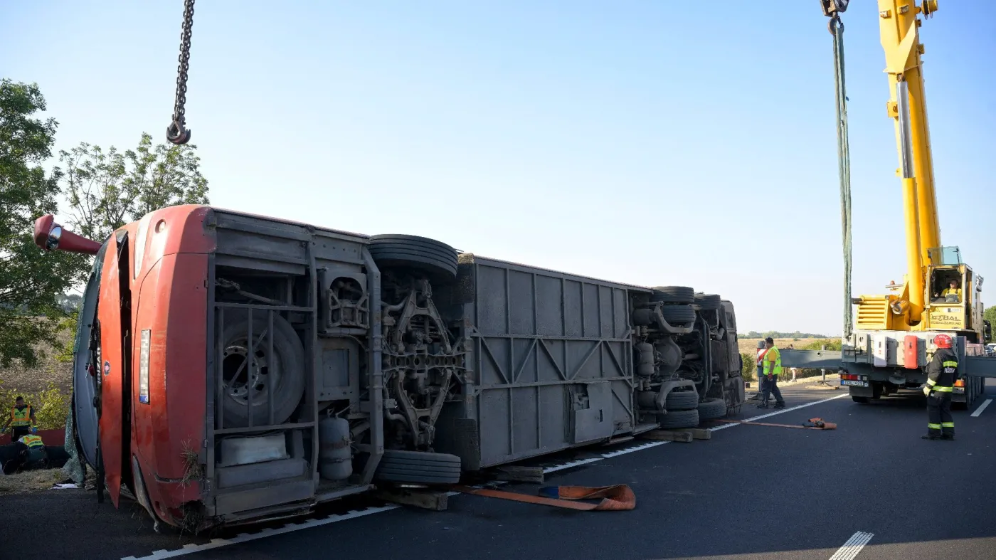Tourist bus accident in Hungary