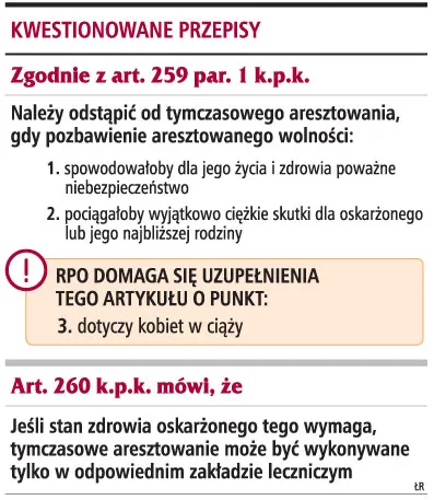 Ciąża nie wyklucza aresztu