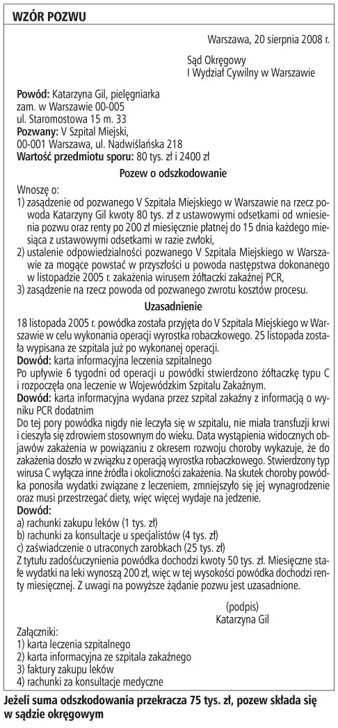 Jak dochodzić odszkodowania i renty od szpitala za błędy w sztuce