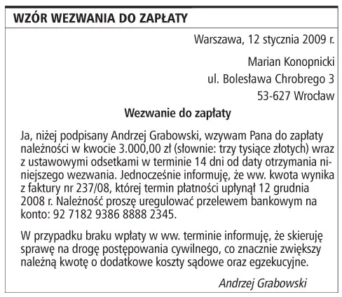Najpierw warto wezwać dłużnika do zapłaty, a gdy to nie pomoże, pozwać do sądu