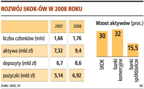 Rozwój SKOK-ów w 2008 roku
