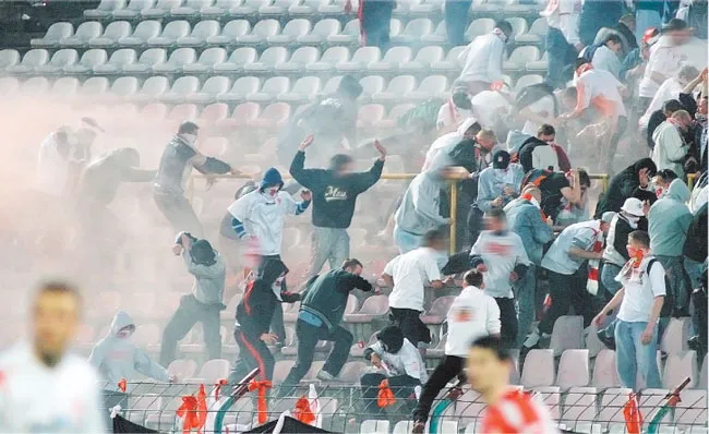 Zamieszki po meczu ŁKS Łódź – Widzew Łódź