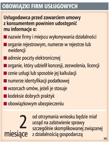 Przyjazne przepisy dla działalności usługowej