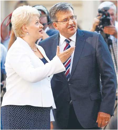 Prezydenci Dalia Grybauskaite i Bronisław Komorowski
