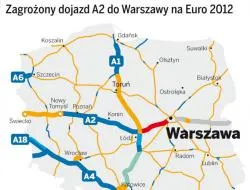 Zagrożony dojazd A2 do warszawy na Euro 2012