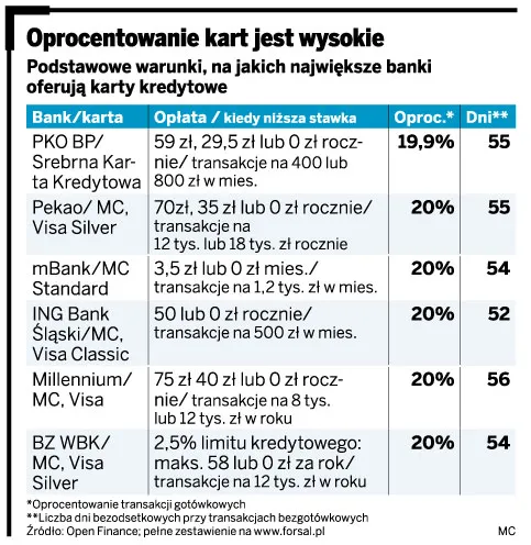 Mamy o milion kart kredytowych mniej niż rok temu